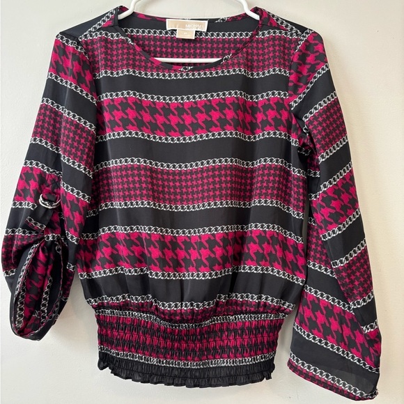 MICHAEL Michael Kors Tops - Grunge Michael Kors Cropped Stripe‎ Black Pink Punk Eclectic Sleeve Top - Small